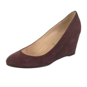 Christian Louboutin Brown Suede Melisa Wedge Pumps Size 37